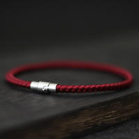 Pulsera De Hilo Rojo Con Hebilla Magnética Estilo Simple Unisex Joyería De Amistad Accesorios De Playa Regalo Pulsera De Cuerda Magnética Para Camaradería - details 7