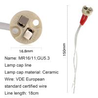 Soporte De Bombilla MR16 GU10 Con Cable Adaptador De Enchufe Cerámico Halógeno Para Enchufe LED En Caja De Conexión - details 3