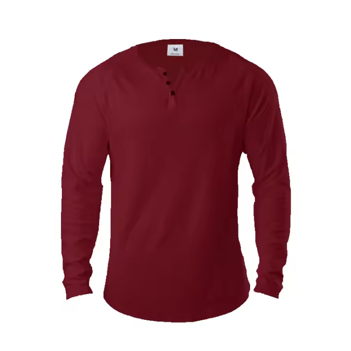 Camiseta De Manga Larga Para Hombre Estilo Hip Hop Casual Fitness Musculado Cuello V Ajustada Algodón Sport Gym - 1
