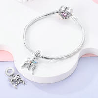 Colgante De Serie Trabajo Y Carrera En Color Plata Para Pulsera Pandora DIY Joyería Para Mujer Zirconia Metálica De Plata - details 73