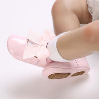 Zapatos De Princesa Para Bebé Niña En Lace Blanca Mocasines Con Lazo Y Borde Antideslizante De Goma Primera Calzado Para Caminar - details 157