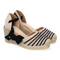 PuntoSalao Sandalias de cuña media en yute para mujer color negro 5Q82 - details 0