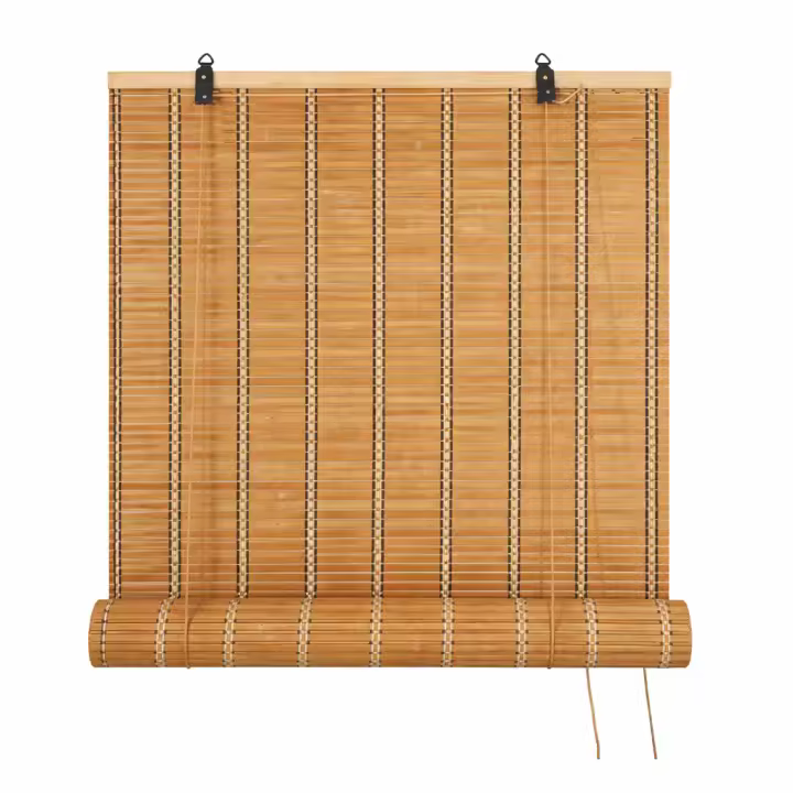 Persiana Enrollable Bambú Natural,Estor de bambú,Toldo Vertical,Balcón Privacidad Cortinas,Cortina Opacas,para Puertas/Ventanas/Balcones,Personalizable - 1