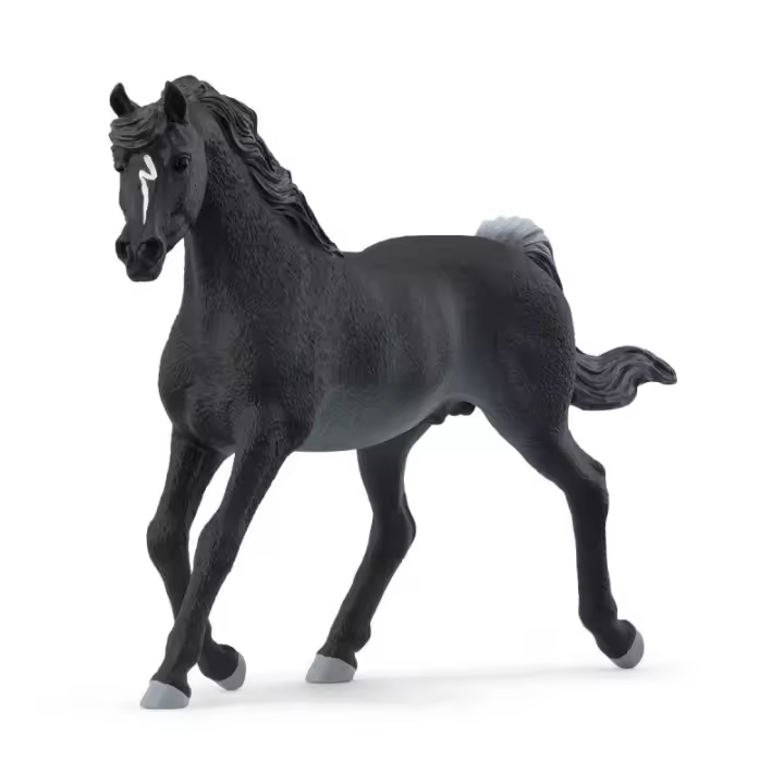 Schleich Semental Árabe Negro - Figura de Caballo de Carreras - 1