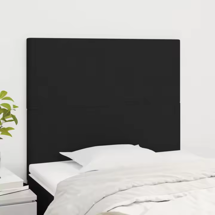vidaXL Cabeceros 2 unidades de tela negro 90x5x78/88 cm - 1