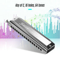 Harmonica Cromática Swan SW-1664 Con 16 Agujeros En Do 64 Tonos Organ De Bocina Para Niños Y Adultos Con Estuche De Almacenamiento Y Paño De Limpieza - details 6