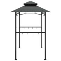 vidaXL Cenador barbacoa estante lateral acero antracita 240x150x243 cm - details 3