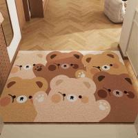 VIKAMA Alfombra De Baño De Goma De Caucho Con Diseño De Oso De Dibujos Animados Resistente a La Suciedad Y Antideslizante Para Cocina Y Sala De Estar Decoración De Hogar - details 3