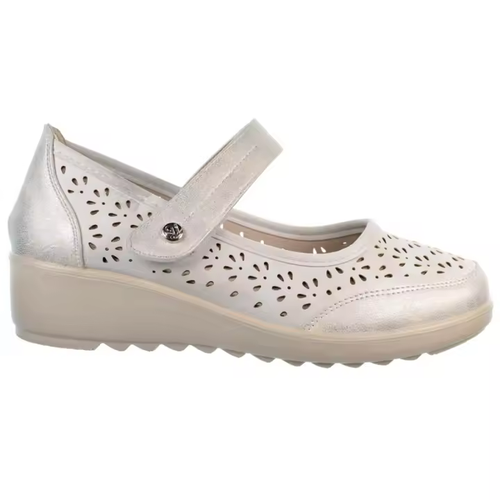 Amarpies 28336 Zapato Mercedita Confort Cuña Velcro Mujer - 1