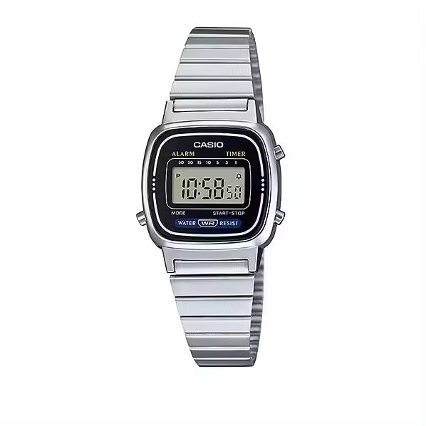 Reloj Casio LA670WA-1 Resistente al agua para mujer - Diseño retro popular con alarma - Casual - 1