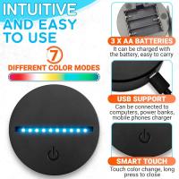 Lámparas LED 3D Luz Nocturna Con Control Remoto Inteligente Y Cable USB RGB Para Decoración De Dormitorio Regalos - details 4