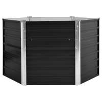 vidaXL Arriate de acero galvanizado 129x77 cm Color Gris,  Verde,  Marrón y mas - details 3