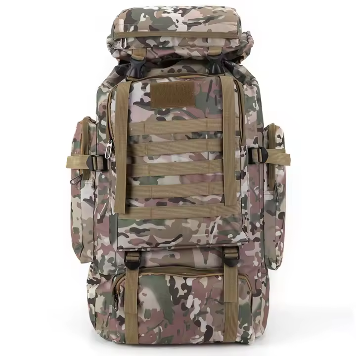 Mochila De Camuflaje 80L Respirable Y Cómoda Impermeable Y Resistente Al Desgaste Para Escalada Deportes Al Aire Libre Esquí Senderismo - 1
