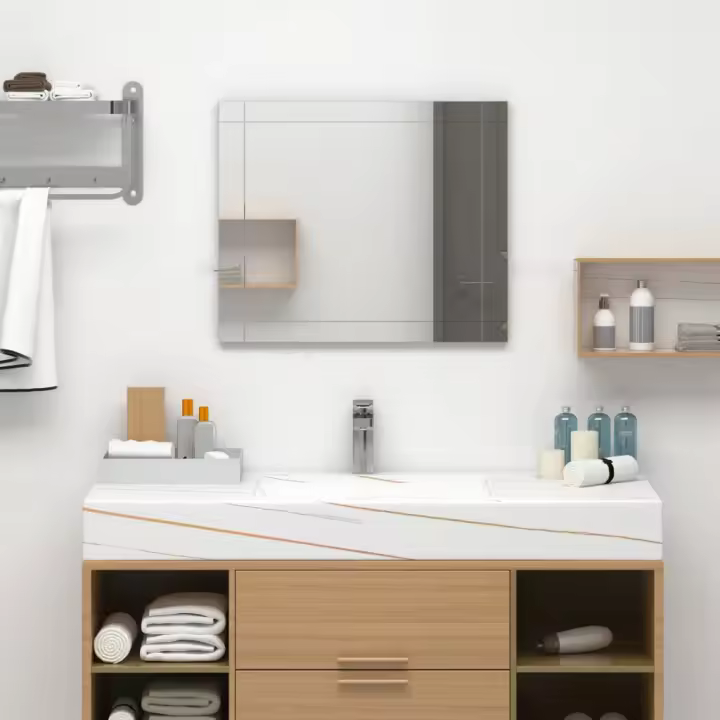 vidaXL Espejo de pared vidrio 60x50 cm - 1