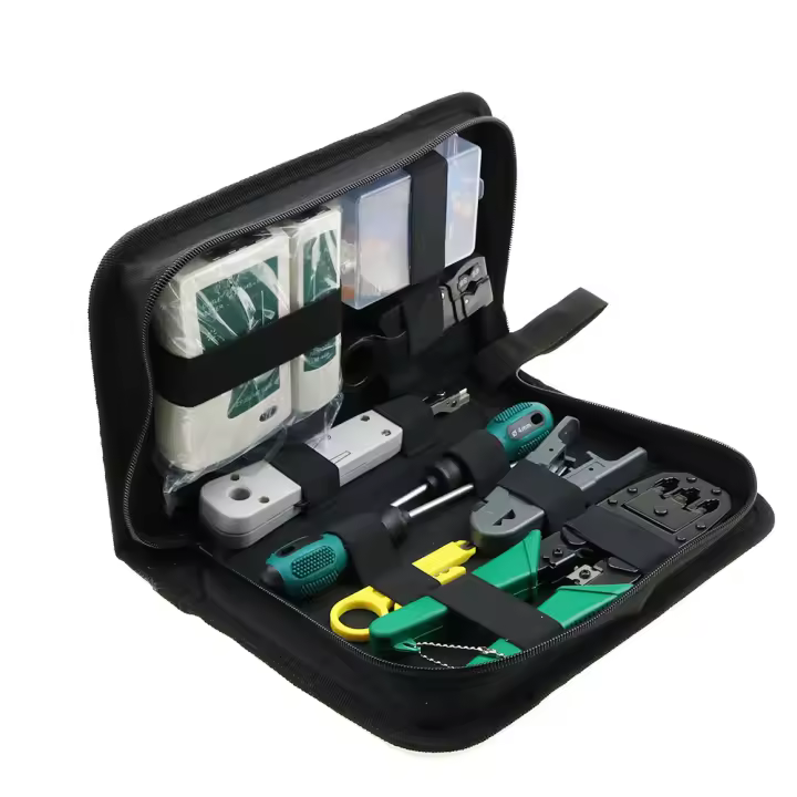 Kit De Herramientas De Reparación De Red 11 En 1 Prueba De Cable LAN Cortador De Cables Herramienta De Crimpado Y Mantenimiento Para Computadora - 1