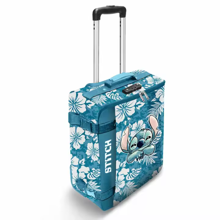 Disney Lilo y Stitch Aloha Maleta de Cabina Plegable, Azul - 1