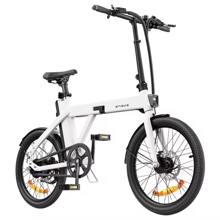 ENGWE P20 Bicicleta eléctrica plegable, motor silencioso de 250W con sensor de par, batería de 36V 9.6A, neumáticos de 20*1.95'', velocidad máxima de 25km/h, alcance de 100km, frenos de disco hidráulicos, Prácticos accesorios gratuitos - Blanco - 1