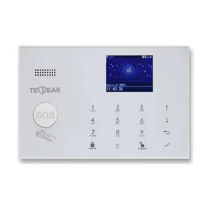 TECPEAK Sistema de Alarma Doméstica Sin Cables, Wifi/gsm, Sirena Solar, Sensor de Movimiento, Sensor de Puertas y Ventanas, 2 Mandos - 1