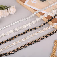 Cinturón De Perlas Elegante Para Mujer Con Cierre Elástico Y Cadena De Cinturón Accesorios De Ropa Para Mujer Material De Aleación De Zinc - details 5