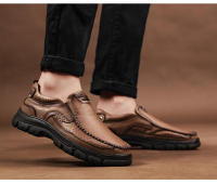 Zapatos Casuales Para Hombre Nuevos Moda Con Cuero Genuino Hechos a Mano Zapatillas De Conducción Slip-on Planos Mocasines Transpirables Y Masajeados Para Caminar - details 6