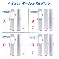 Kit De Adaptador De Ventana Portátil PVC Con Placa Deslizante Y Parachoques Para Aire Acondicionado Tamaño De La Placa 15cm O 13cm - details 2
