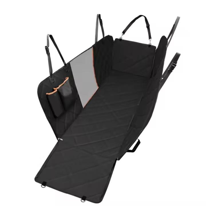 Cubre Asientos de Coche para Perros 132x137 cm Funda para Mascotas, Estilo Hamaca– Resistente al Agua y Hamaca Convertible con Solapas Laterales Extras, Funda de Asiento Trasero Antideslizante Funda para Maletero de Coche Cinturon perro(4001) - 1