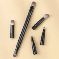 Set De 6 Mini Brochas De Maquillaje Portátiles Con Estuche Retráctiles Para Base Rubor Corrector Brochas De Maquillaje Compacto - details 1