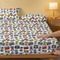 Juego De Sábanas Con Patrón Magnético Y Acabado Fosco Para Cama 100% Poliéster Con Impresión Diseño Moderno Excluye Fundas De Almohada - details 3
