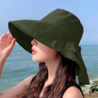Gorro De Paseo Para Mujer Verano Protección UV Amplio Con Cola De Caballo Plegable Para Playa Y Viajes Estilo Panama - details 13
