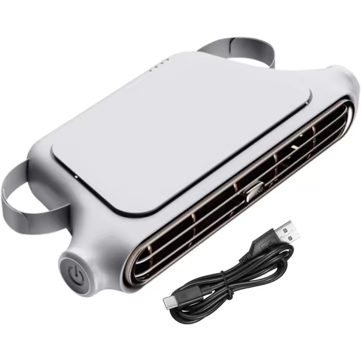 Ventilador de asiento de coche, ventilador de aire de refrigeración ajustable de 3 velocidades, pequeño acondicionador recargable por USB, accesorios interiores portátiles para automóvil, camión - 1
