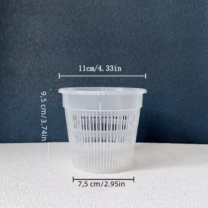 Maceta Transparente Para Orquídea Phalaenopsis Control De Raíces 11/14/16/19cm Decoración Para El Hogar Con Estomatología Material Plástico - 1