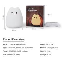 Lámpara Nocturna Para Niños Y Bebés Con Sensor Táctil De Silicona Suave 7 Colores Gato Dibujos Animados Decoración De Habitación Infantil - details 2