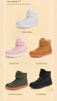 Botas De Ugg Estilo Invernal Para Niños Y Niñas Con Palmas Abiertas Y Forro Quilted Velcro Calientes Suela Antideslizante Para Frío - details 3