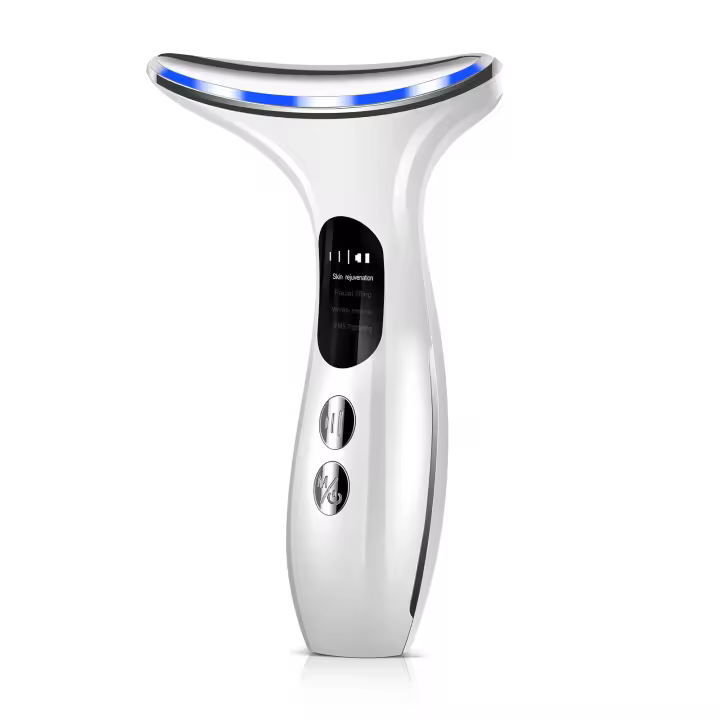 Dispositivo De Belleza EMS Para Levantamiento De Rostro Y Cuello Con Masajeador Facial LED Eliminador De Doble Mentón Rejuvenecimiento De Piel Antiarrugas - 1