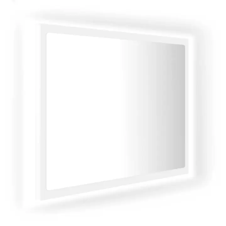 Espejo de baño LED acrílico Blanco 60x8,5x37 cm - 1