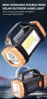 Linterna Solar LED Potente Portátil Con Luz De Trabajo COB Recargable USB 4 Modos De Iluminación Torcha Solar Para Exteriores - details 0