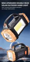 Linterna Solar LED Potente Portátil Con Luz De Trabajo COB Recargable USB 4 Modos De Iluminación Torcha Solar Para Exteriores - details 0