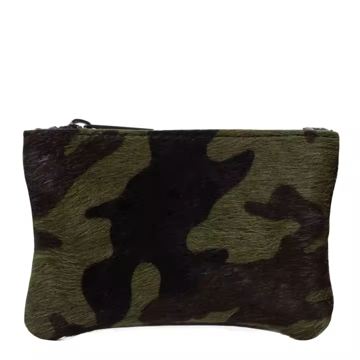 FIRENZE ARTEGIANI. Leonilda Monedero Mujer Mujer.Piel auténtica Sauvage  Cavallino Camuflaje. 14x2x9cm. - 1