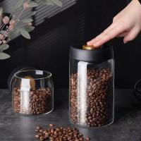 Contenedor De Almacenamiento De Café En Grano Airtight Transparente Vidrio Resistente Al Humo Y Aire Para El Hogar Recipiente Ecológico Para Alimentos - details 3