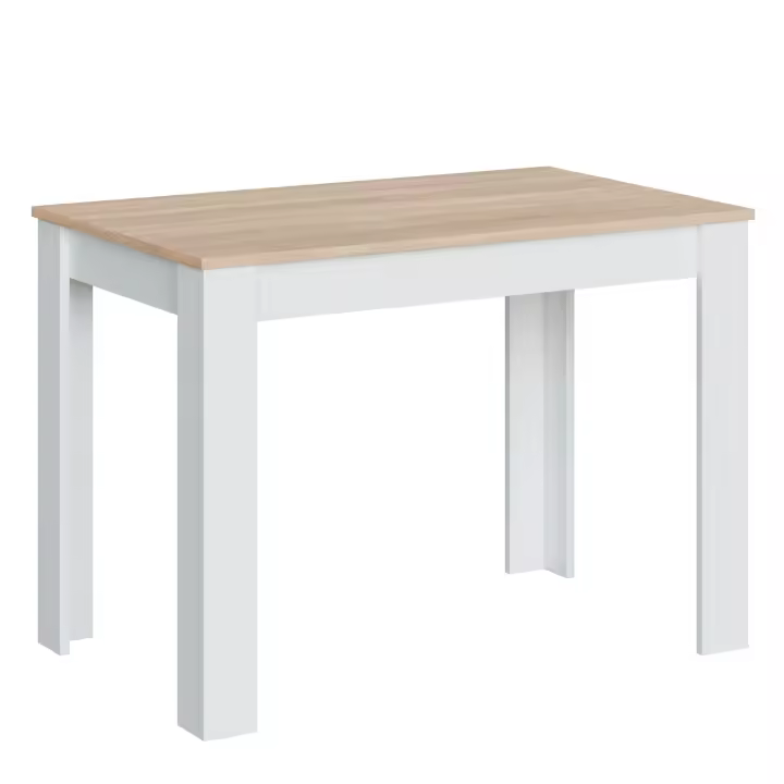 VS Venta-Stock Mesa Fija Silo Color Roble/Blanco, 109 cm (Ancho) 67 cm (Profundo) 78 cm (Altura) - 1
