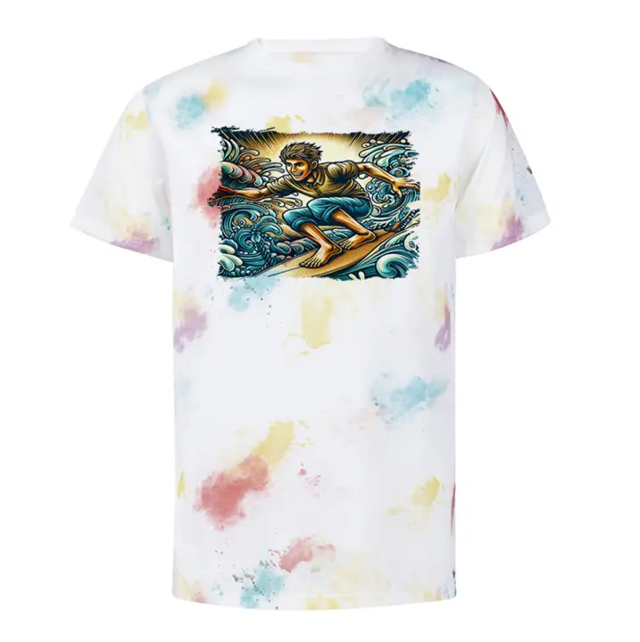 MERCHANDMANIA CAMISETA MARCAS COLORES surf surfear surfeador tabla agua verano tshirt - 1