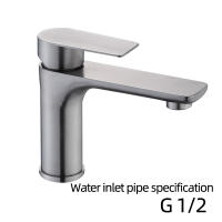 Baokemo-grifo de lavabo para baño, mezclador de agua fría y caliente, montaje en cubierta de acero inoxidable, manija única con un par de tubos de entrada - details 8
