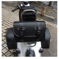 Bolsa De Sillín Para Motocicleta Impermeable De PU Cuero Con Hebilla De Desbaste Universal Para Harley Dyna Sportster XL883 Estilo Punk - details 2