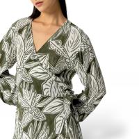 Vestido de Tiffosi con escote cruzado y lazo, manga larga con elástico en los puños, corte regular fit. - details 3