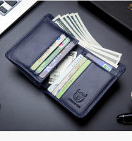 BULLCAPTAIN Cartera De Cuero Genuino Para Hombre Pequeña Monedero RFID Con Portatarjetas Y Bolsillo Para Monedas Calidad Superior - details 5