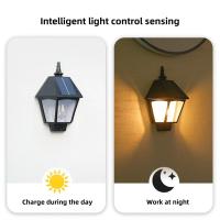 Lámpara Solar LED Retro Con Sensor De Movimiento Humano Luz Exterior Impermeable Para Decoración De Jardín Y Balcones De Villa Color Rojo - details 3