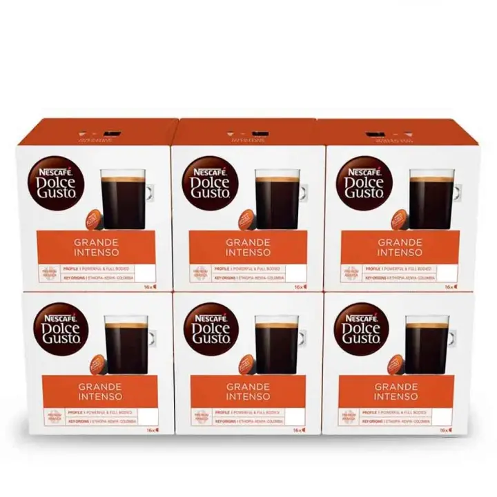 Café Grande Intenso 6 cajas de 16 cápsulas Dolce Gusto - 1