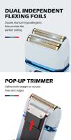 VGR Afeitadora Profesional Para Hombres Máquina De Afeitar Recargable LED Portátil Trimmer De Barba Y Cabello Cuchilla Rotatoria De Acero Inoxidable V-362 - details 4
