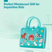 Juguetes Montessori Tablero Ocupado Para Bebés Actividades Educativas De Habilidades De Vida Sensoriales Con Libros Ocupados Para El Desarrollo Motor Fine - details 12