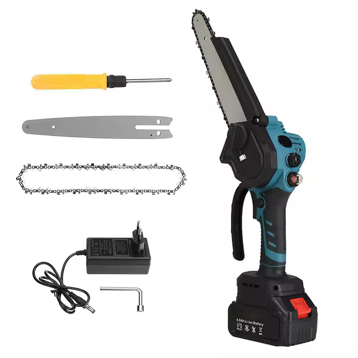 Motosierra eléctrica sin escobillas para carpintería, herramientas de corte de jardín para batería Makita de 18V, 8 pulgadas - 1
